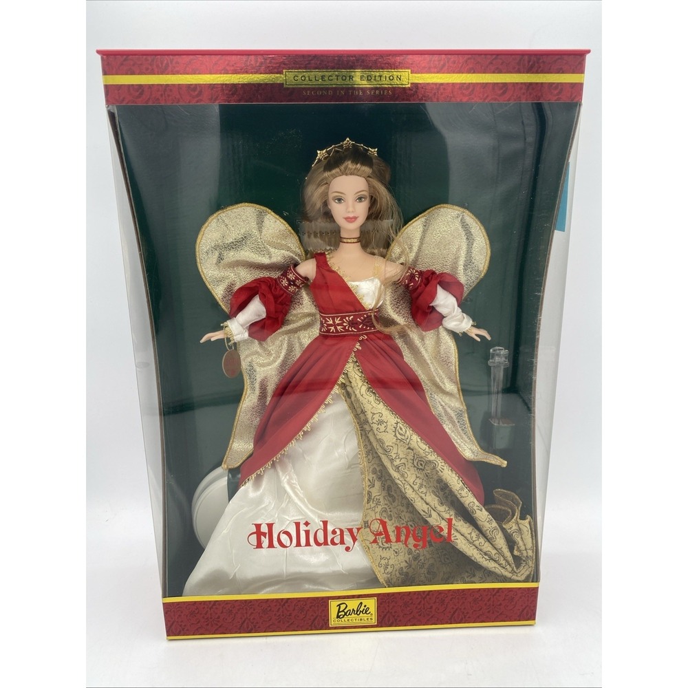 "Holiday Angel" Barbie Doll Mattel Red & Gold 2000 "2nd in Series"  #29769 New